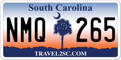 SC license plate NMQ265