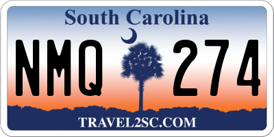 SC license plate NMQ274