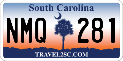 SC license plate NMQ281