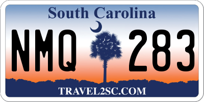 SC license plate NMQ283