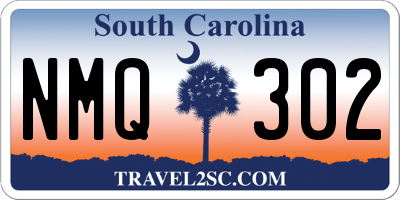 SC license plate NMQ302