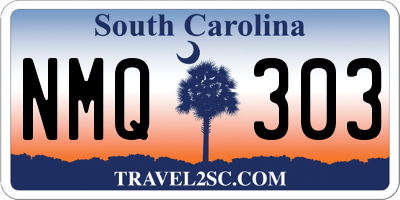 SC license plate NMQ303