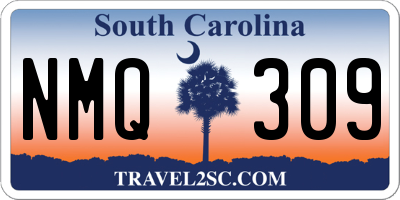 SC license plate NMQ309