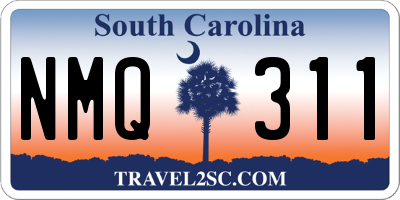 SC license plate NMQ311