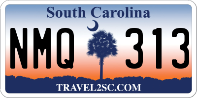 SC license plate NMQ313