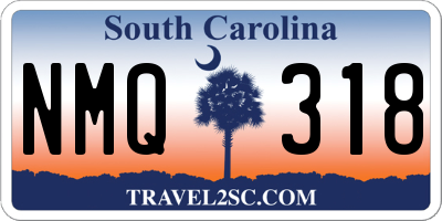 SC license plate NMQ318