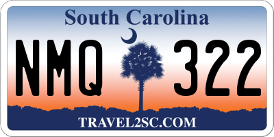 SC license plate NMQ322