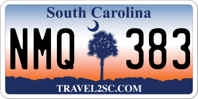 SC license plate NMQ383