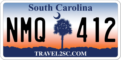 SC license plate NMQ412