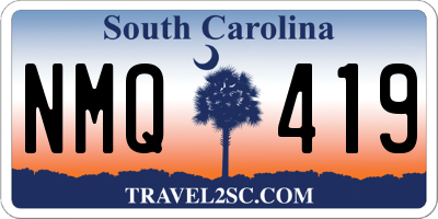 SC license plate NMQ419