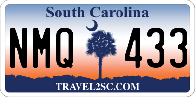 SC license plate NMQ433