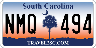 SC license plate NMQ494