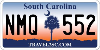 SC license plate NMQ552
