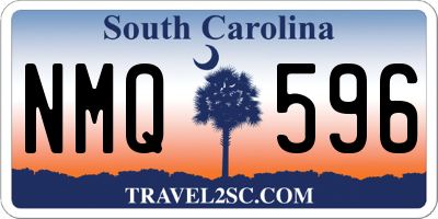 SC license plate NMQ596
