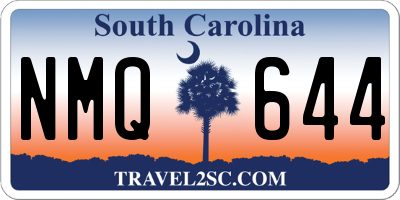 SC license plate NMQ644