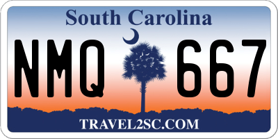 SC license plate NMQ667