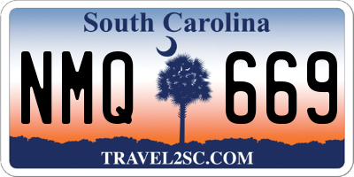 SC license plate NMQ669