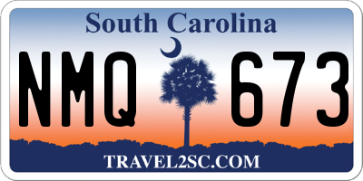 SC license plate NMQ673