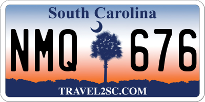 SC license plate NMQ676