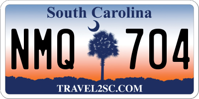 SC license plate NMQ704
