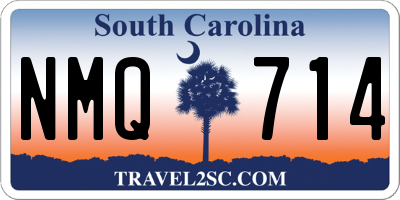 SC license plate NMQ714