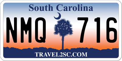 SC license plate NMQ716
