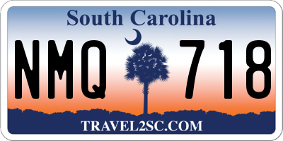SC license plate NMQ718