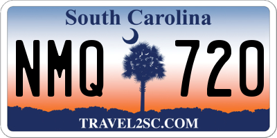 SC license plate NMQ720