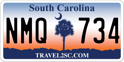 SC license plate NMQ734