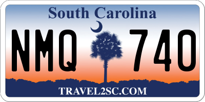 SC license plate NMQ740