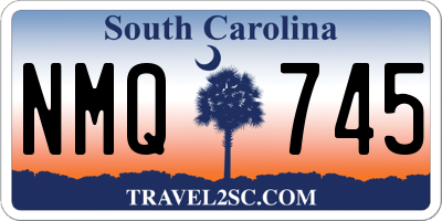 SC license plate NMQ745