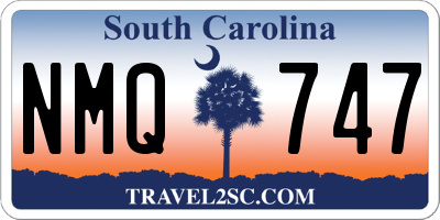 SC license plate NMQ747
