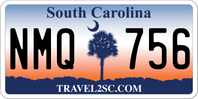 SC license plate NMQ756