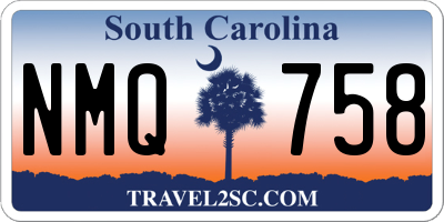 SC license plate NMQ758