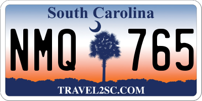 SC license plate NMQ765