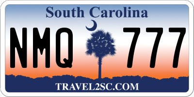 SC license plate NMQ777