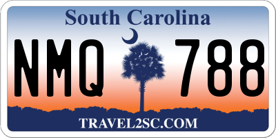 SC license plate NMQ788