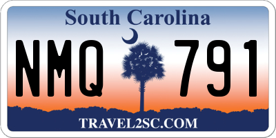 SC license plate NMQ791