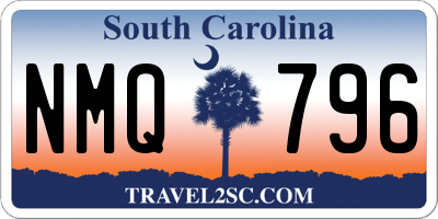 SC license plate NMQ796