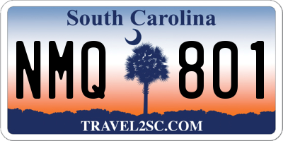 SC license plate NMQ801
