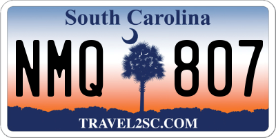 SC license plate NMQ807
