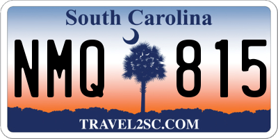 SC license plate NMQ815