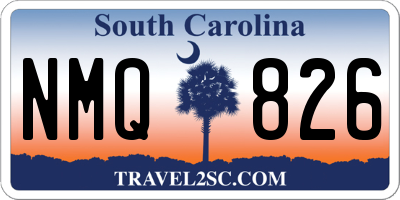 SC license plate NMQ826