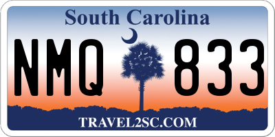 SC license plate NMQ833