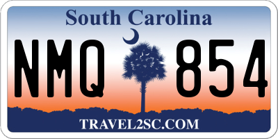 SC license plate NMQ854