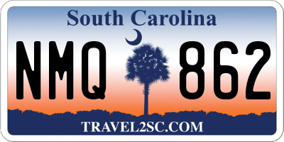 SC license plate NMQ862