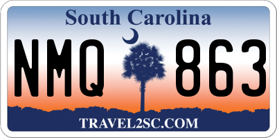 SC license plate NMQ863