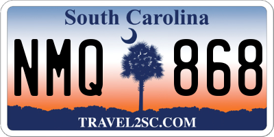 SC license plate NMQ868