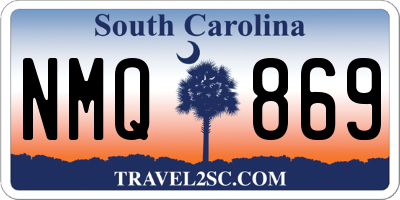 SC license plate NMQ869