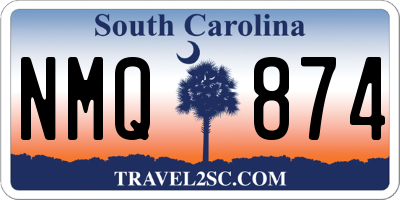 SC license plate NMQ874